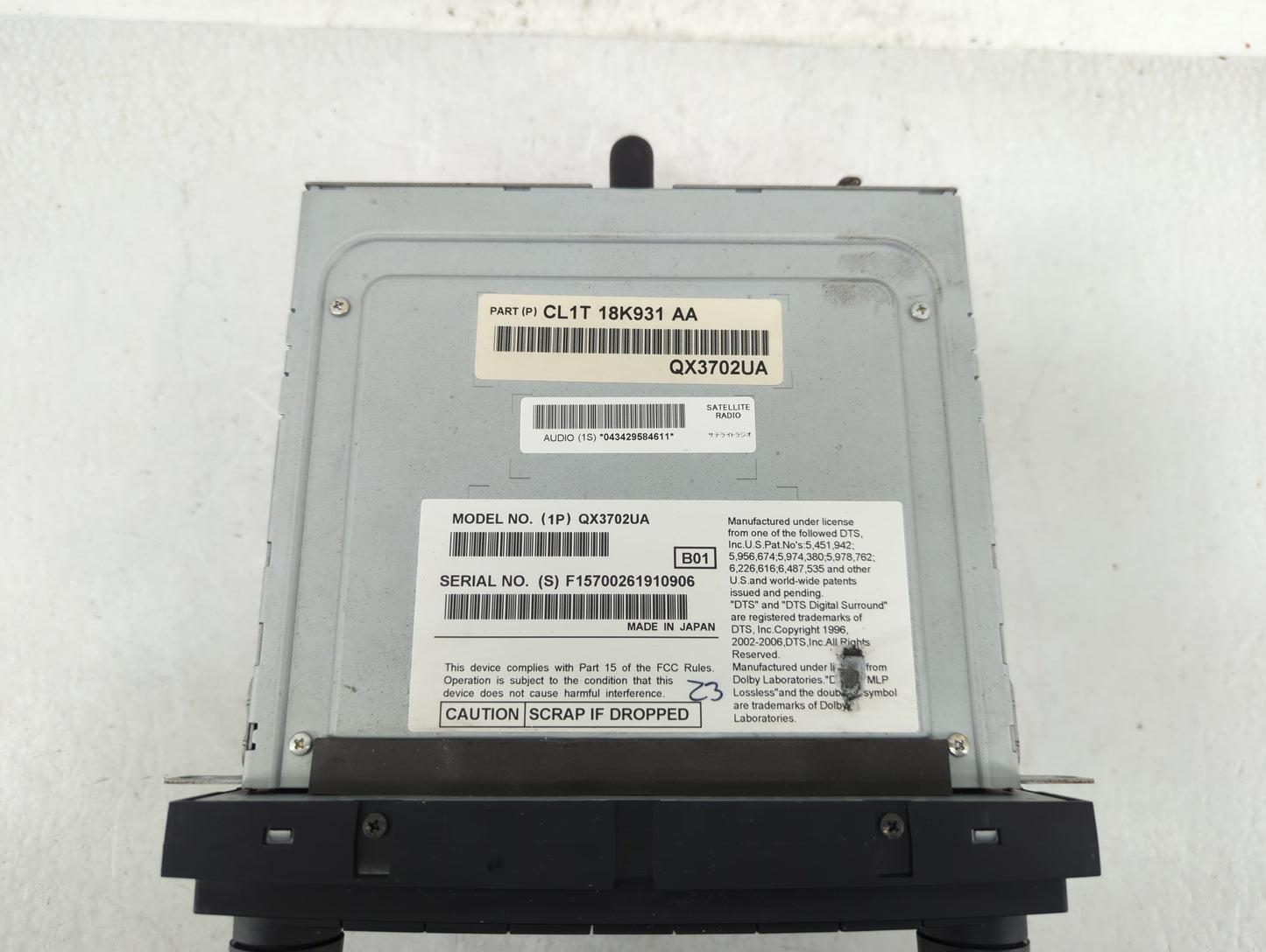 2012 Ford Expedition Radio AM FM Cd Player Receiver Replacement P/N:CL1T 18K931 AA Fits OEM Used Auto Parts - Oemusedautopar
