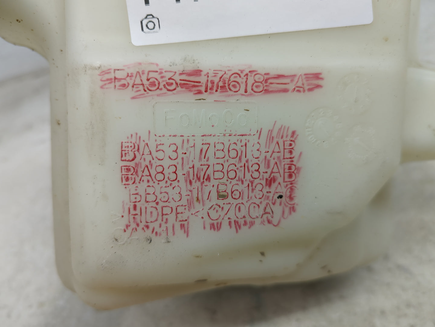 2011-2015 Ford Explorer Windshield Washer Fluid Reservoir Bottle Oem 1474037 - Oemusedautoparts1.com