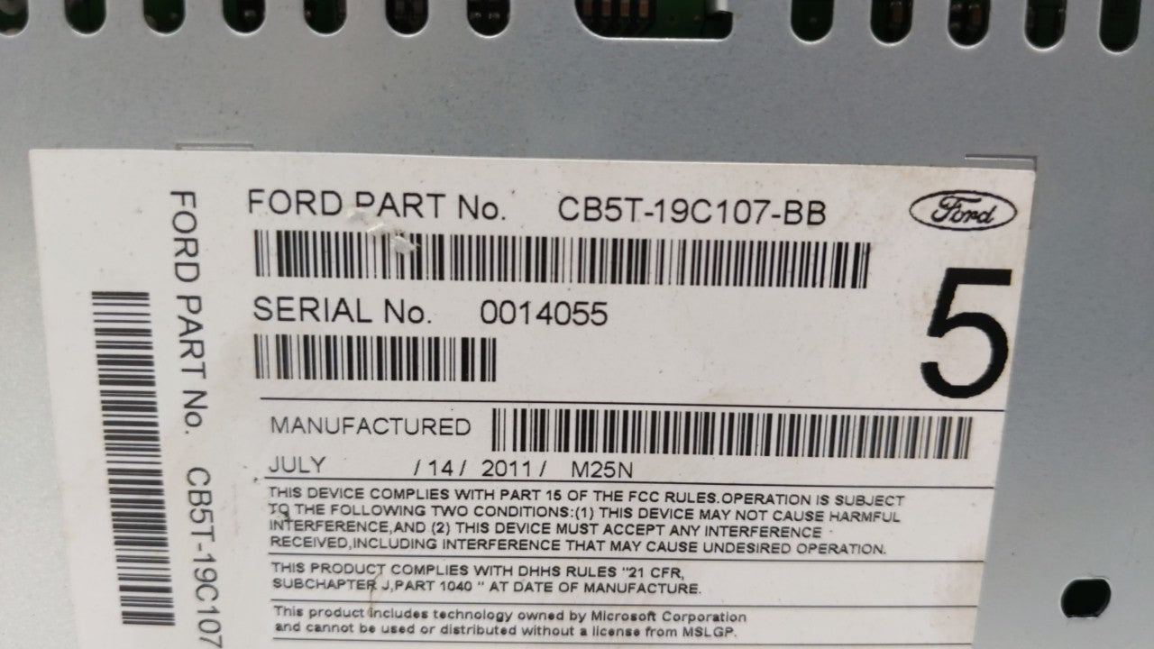 2012-2012 Ford Explorer Am Fm Cd Player Radio Receiver - Oemusedautoparts1.com