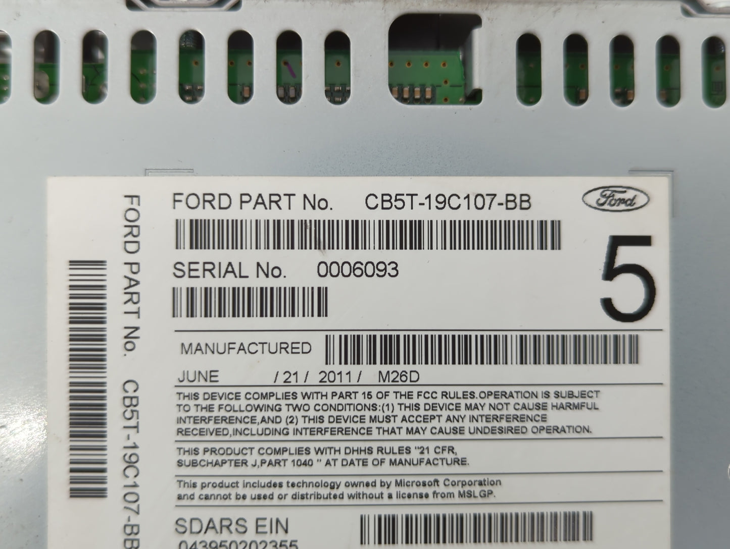 2012-2012 Ford Explorer Am Fm Cd Player Radio Receiver - Oemusedautoparts1.com