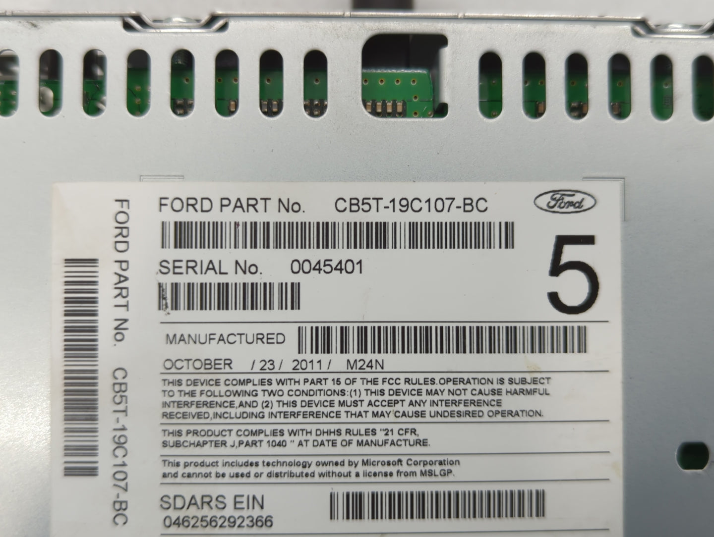 2012-2012 Ford Explorer Am Fm Cd Player Radio Receiver - Oemusedautoparts1.com