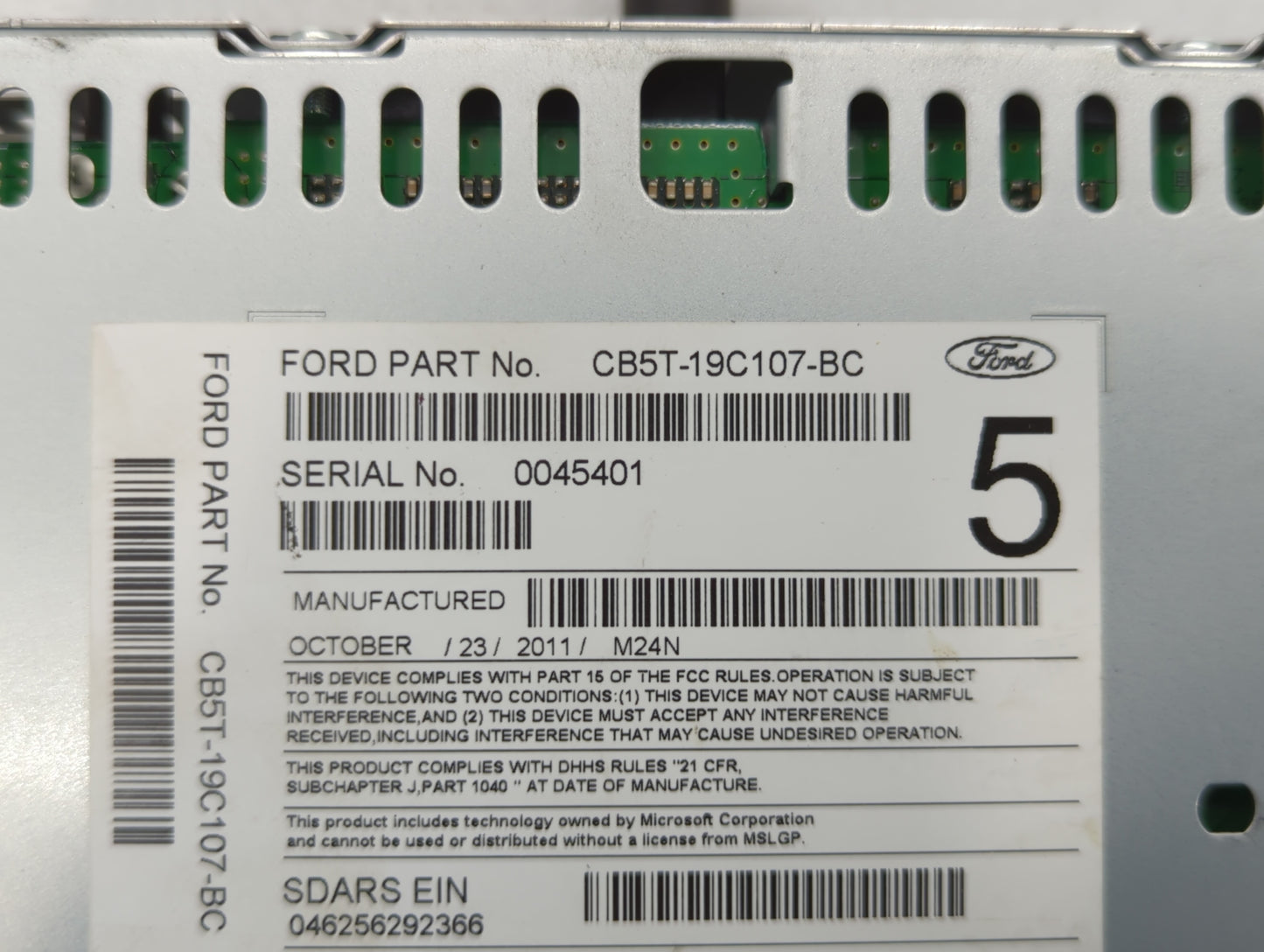 2012-2012 Ford Explorer Am Fm Cd Player Radio Receiver - Oemusedautoparts1.com