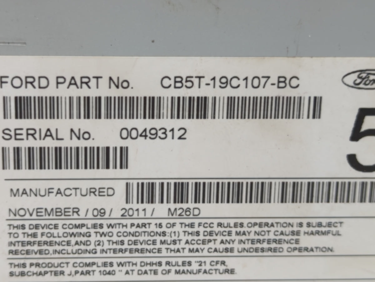 2012-2012 Ford Explorer Am Fm Cd Player Radio Receiver 451743 - Oemusedautoparts1.com