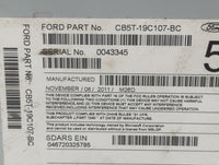 2012 Ford Explorer Radio AM FM Cd Player Receiver Replacement P/N:CB5T-19C107-BC CB5T-19C107-BB Fits OEM Used Auto Parts - O