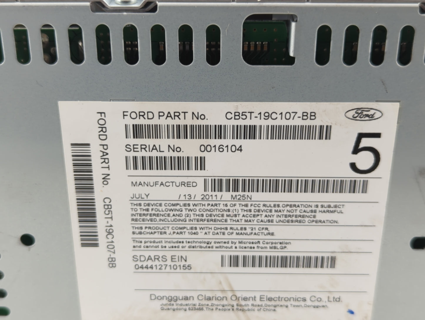 2012-2012 Ford Explorer Am Fm Cd Player Radio Receiver - Oemusedautoparts1.com