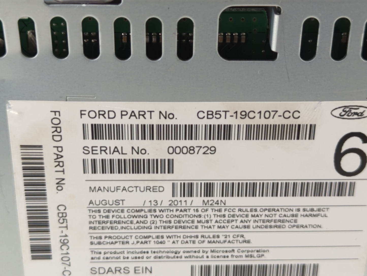 2012-2012 Ford Explorer Am Fm Cd Player Radio Receiver - Oemusedautoparts1.com