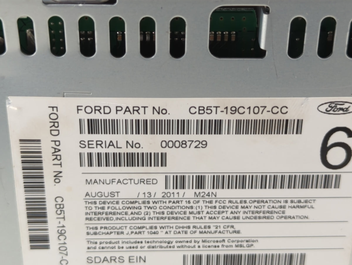 2012-2012 Ford Explorer Am Fm Cd Player Radio Receiver 522737 - Oemusedautoparts1.com