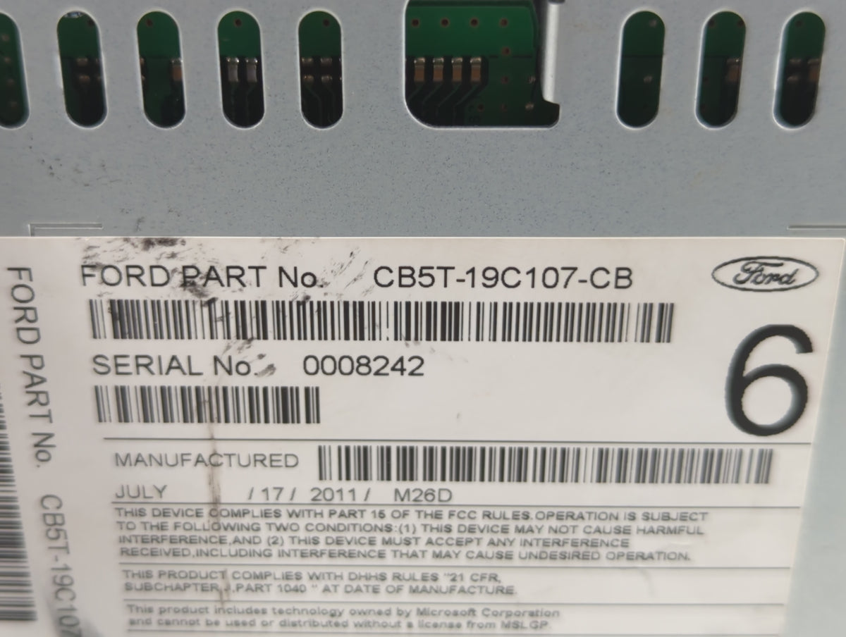 2012-2012 Ford Explorer Am Fm Cd Player Radio Receiver 582533 - Oemusedautoparts1.com
