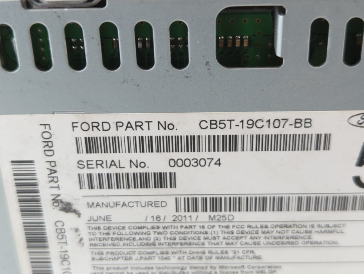 2012-2012 Ford Explorer Am Fm Cd Player Radio Receiver 738047 - Oemusedautoparts1.com