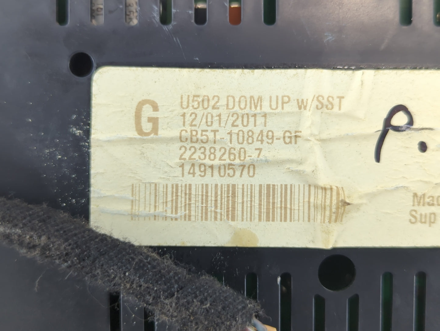 2012 Ford Explorer Instrument Cluster Speedometer Gauges P/N:CB5T-10849-GF Fits OEM Used Auto Parts - Oemusedautoparts1.com
