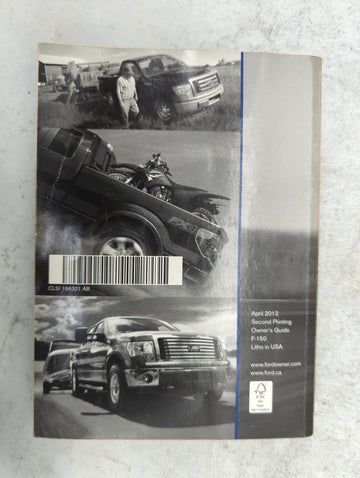 2012 Ford F-150 Owners Manual Book Guide P/N:CL3J 19A321 AB OEM Used Auto Parts