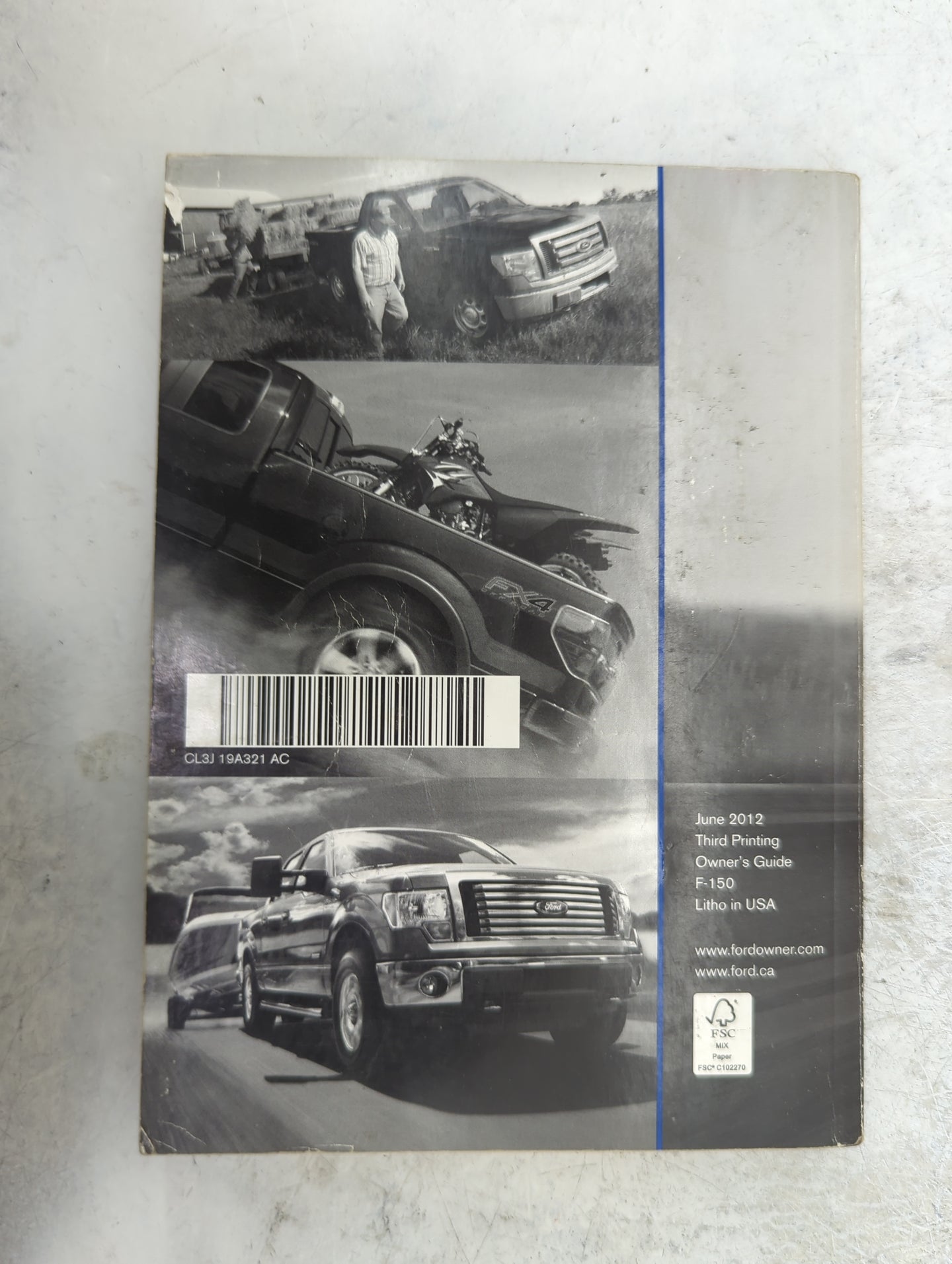 2012 Ford F-150 Owners Manual Book Guide P/N:CL3J 19A321 AC OEM Used Auto Parts - Oemusedautoparts1.com