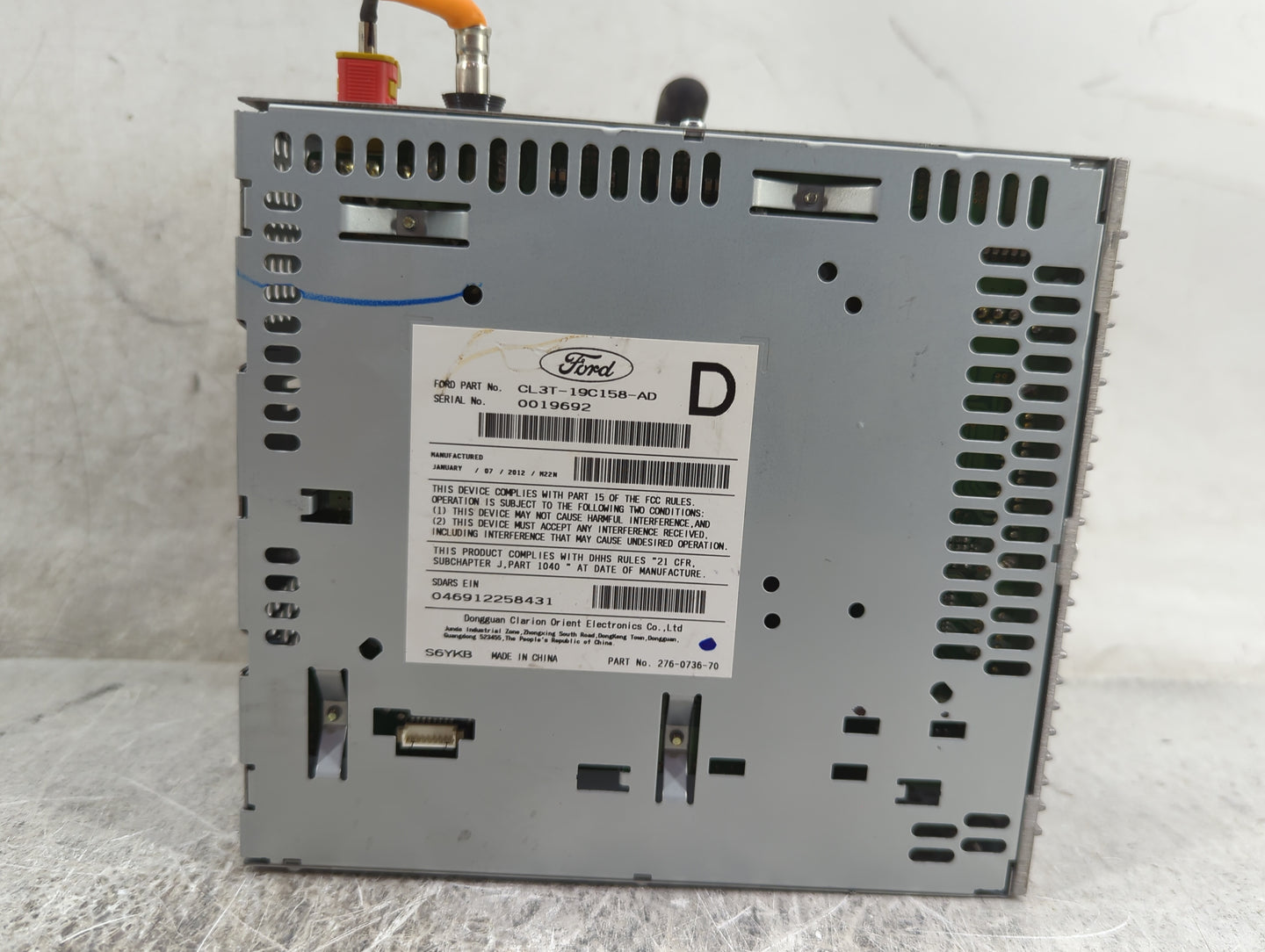 2012 Ford F-150 Radio AM FM Cd Player Receiver Replacement P/N:CL3T-19C158-AD PU-3469A-C, 276-0736-70 Fits OEM Used Auto Par