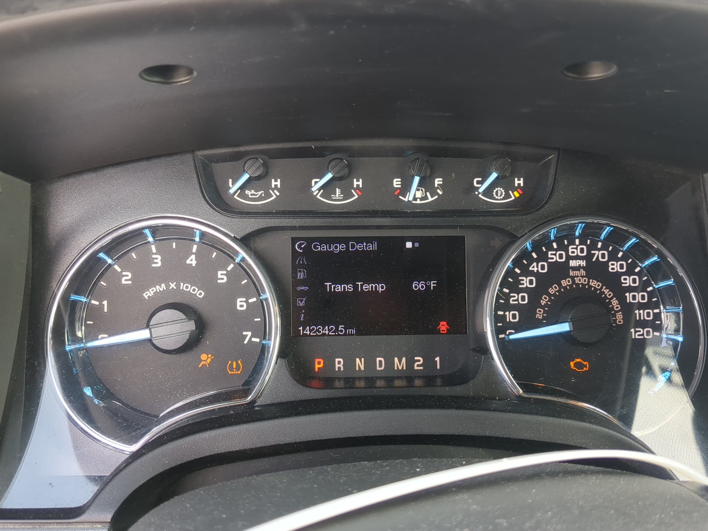 2012 Ford F-150 Instrument Cluster Speedometer Gauges Miles:142K Fits OEM Used Auto Parts - Oemusedautoparts1.com
