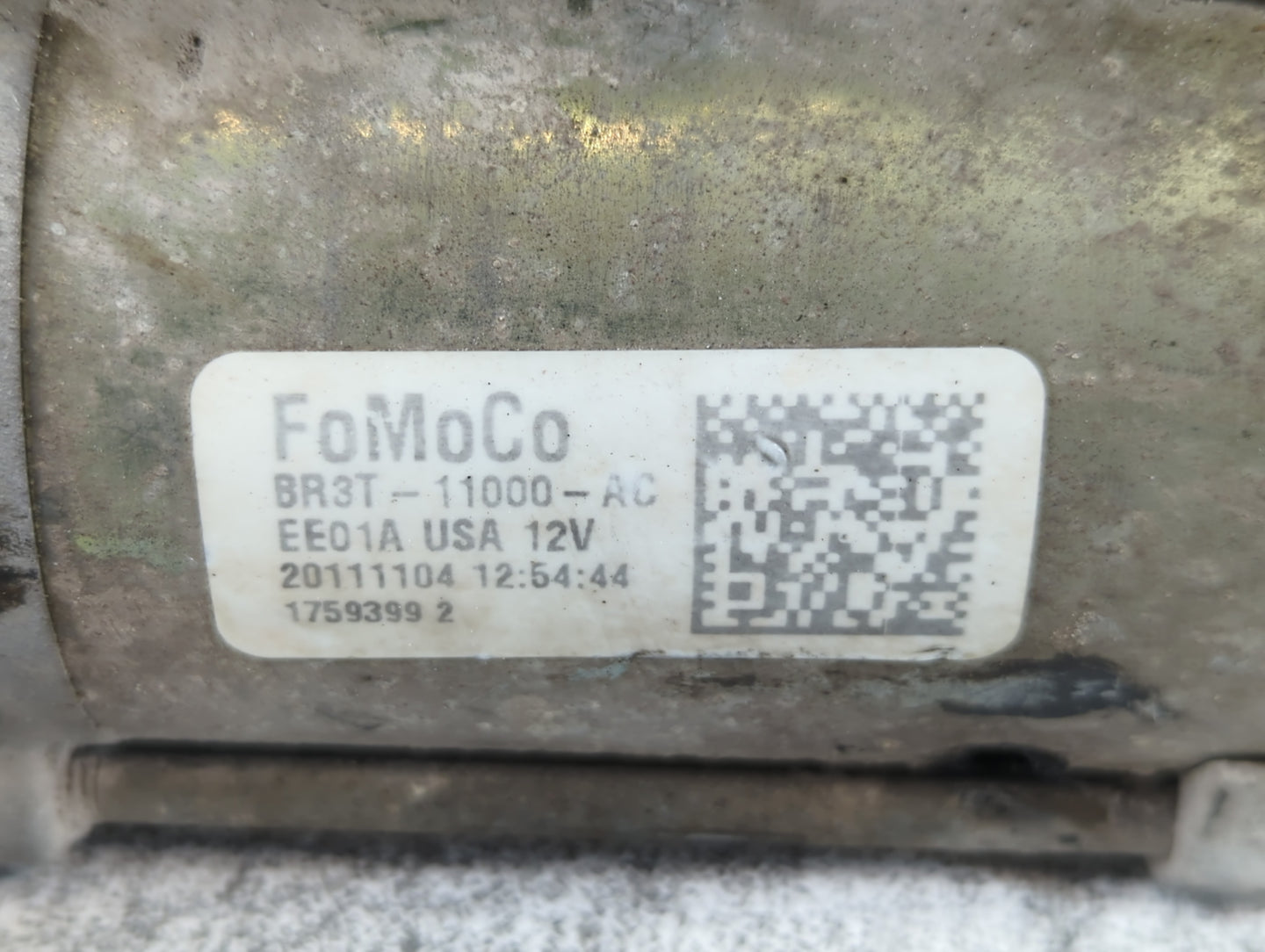 2012 Ford F-150 Car Starter Motor Solenoid OEM P/N:BR3T-11000-AC Fits OEM Used Auto Parts - Oemusedautoparts1.com