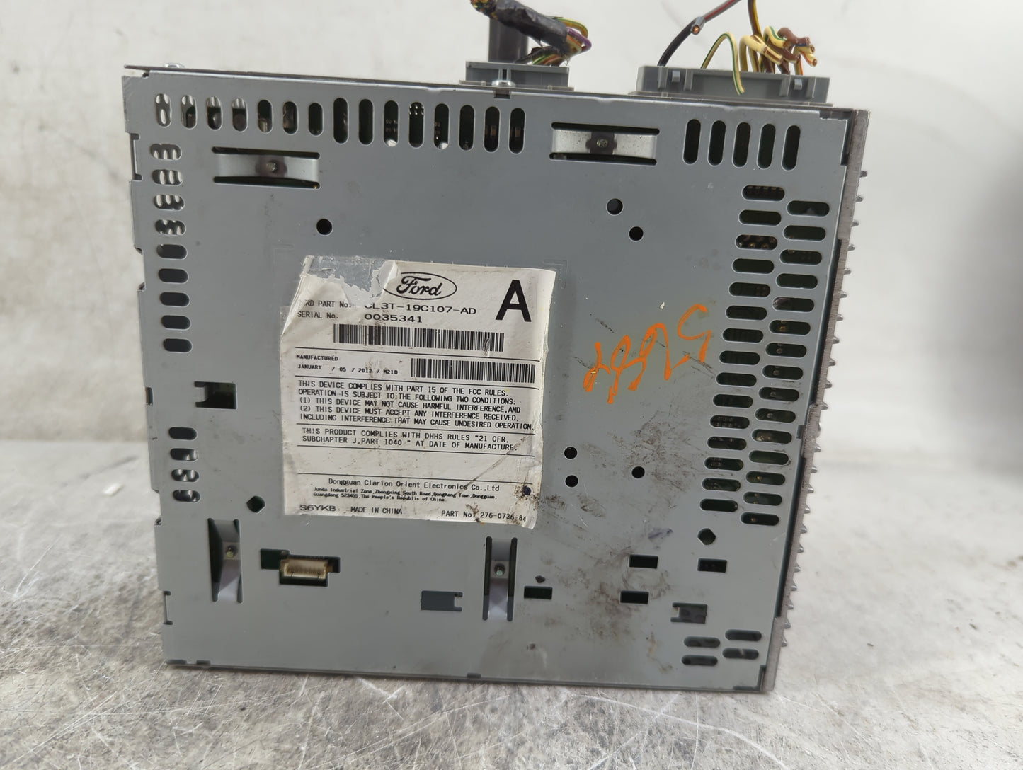 2012 Ford F150 Pickup Radio AM FM Cd Player Receiver Replacement P/N:CL3T-19C107-AD PU-3466A-A(W), 276-0736-84 Fits OEM Used