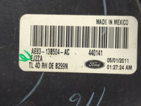 2011-2013 Ford Fiesta Tail Light Assembly Passenger Right OEM P/N:AE83-13B504-AC Fits Fits 2011 2012 2013 OEM Used Auto Part