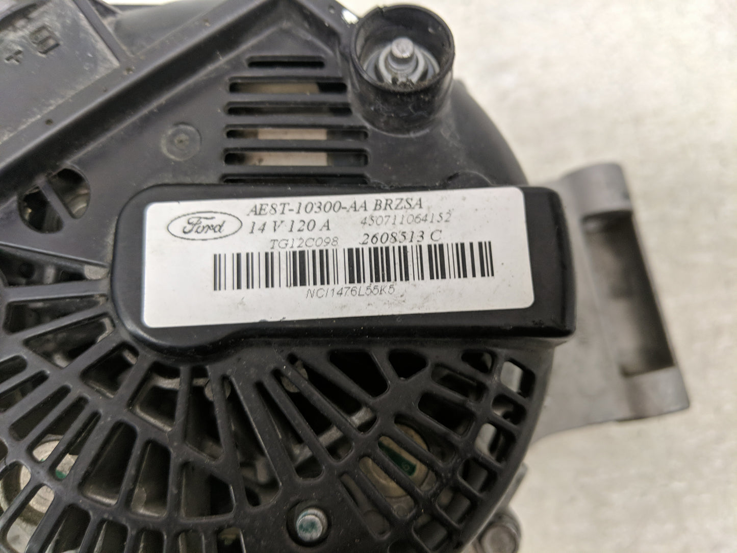2011-2019 Ford Fiesta Alternator Replacement Generator Charging Assembly Engine OEM P/N:AEST-10300-AA 2608513 C Fits OEM Use