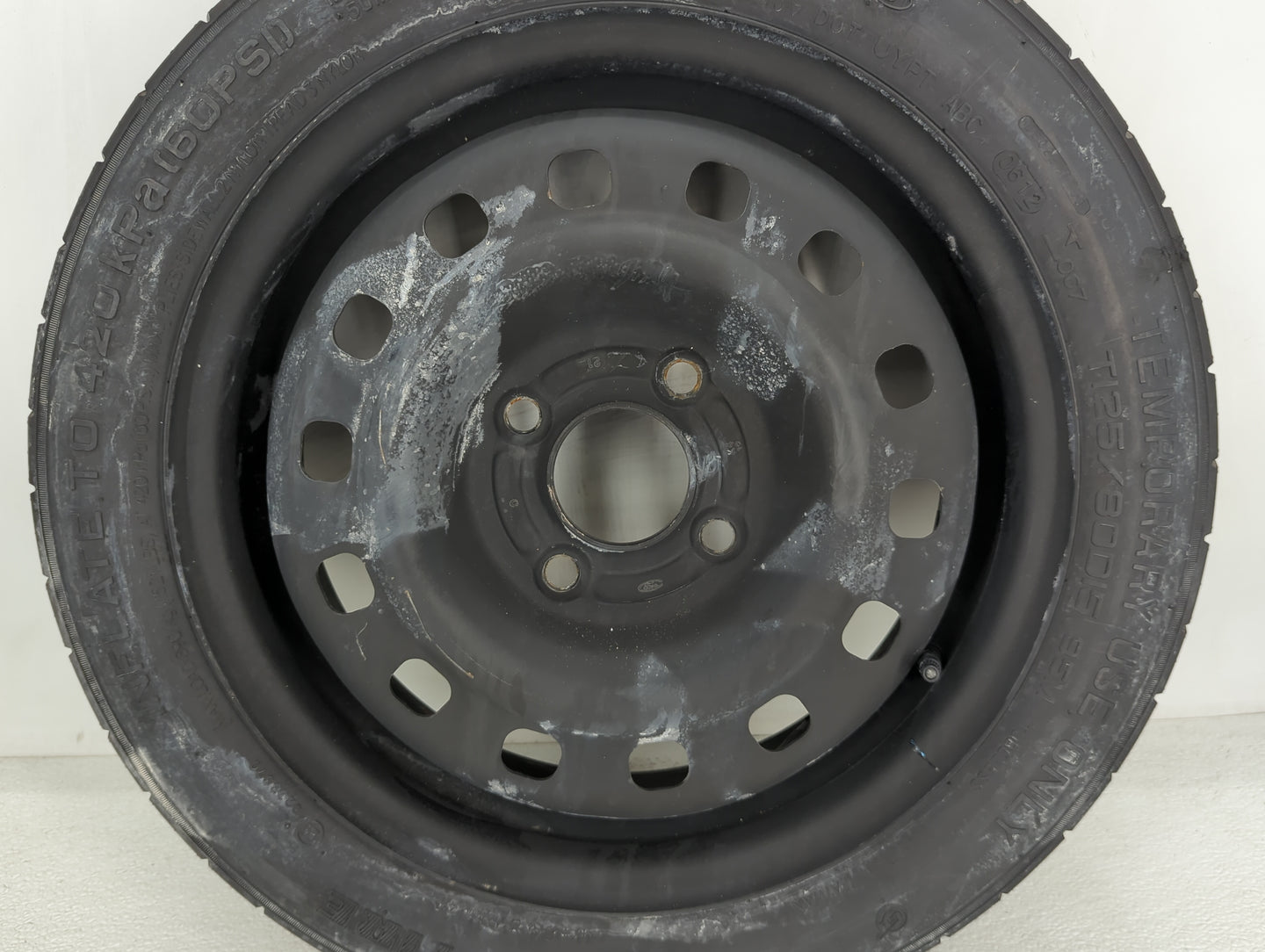2012 Ford Fiesta Spare Donut Tire Wheel Rim Oem - Oemusedautoparts1.com