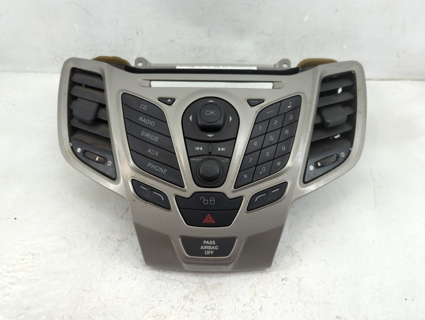 2011-2013 Ford Fiesta Radio AM FM Cd Player Receiver Replacement P/N:AE8T18K811BA Fits Fits 2011 2012 2013 OEM Used Auto Par