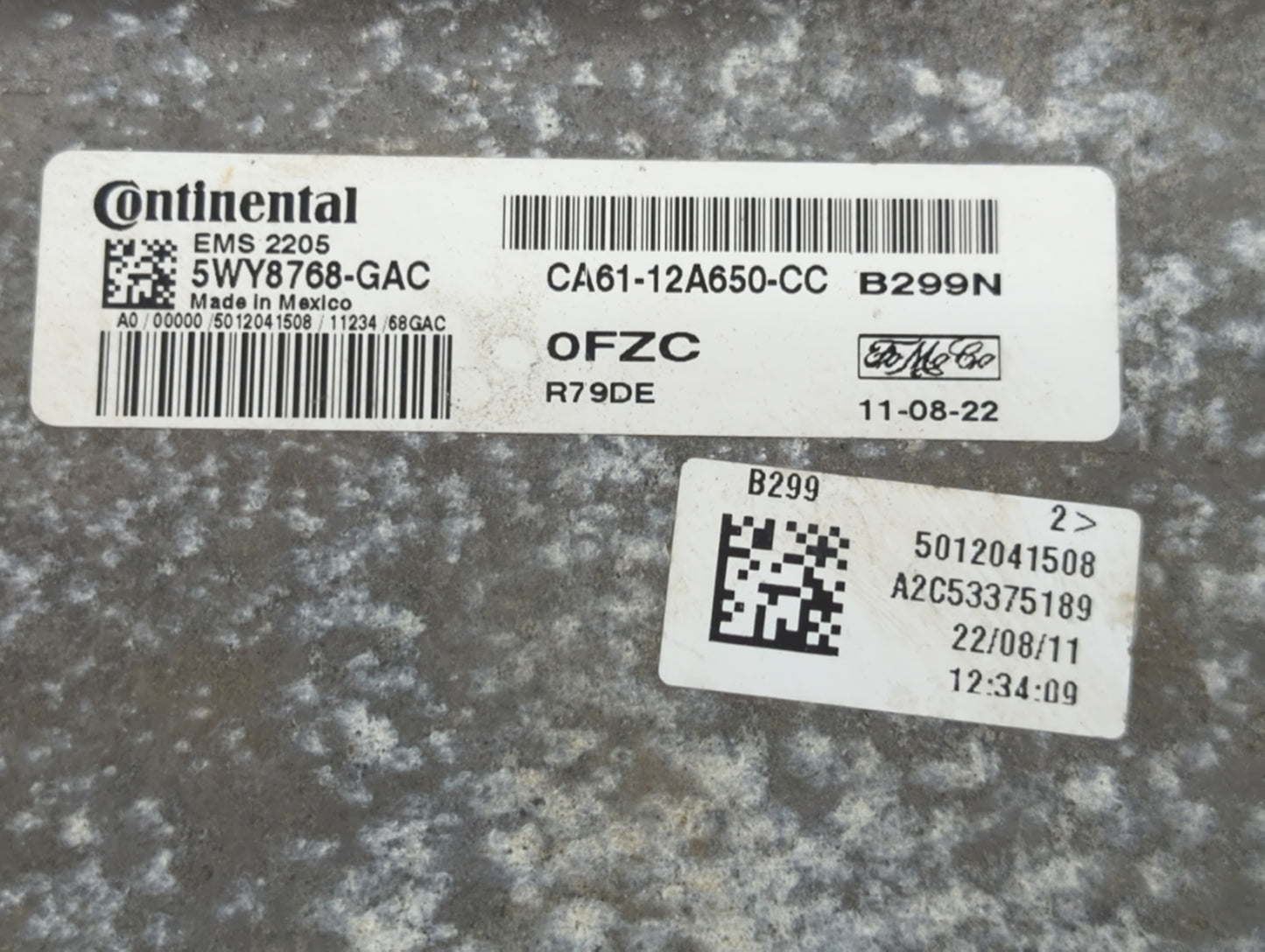 2012-2013 Ford Fiesta PCM Engine Control Computer ECU ECM PCU OEM P/N:5WY8768-GAC CA61-12A650-CC Fits Fits 2012 2013 OEM Use