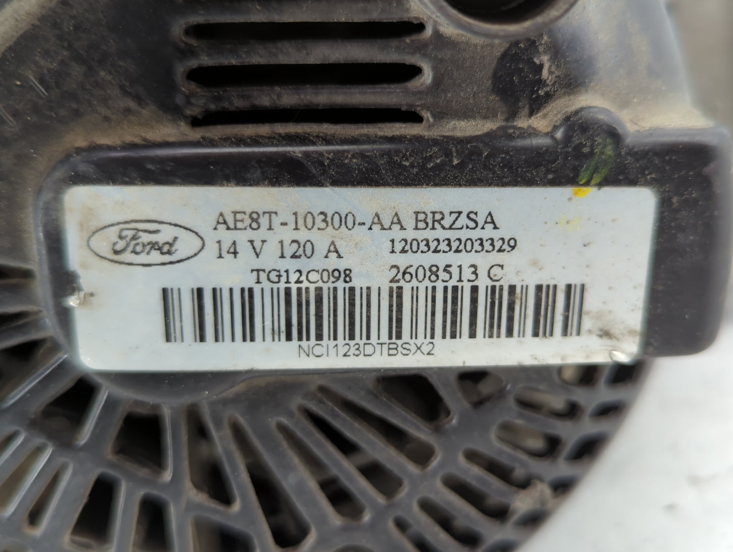 2011-2019 Ford Fiesta Alternator Replacement Generator Charging Assembly Engine OEM P/N:AE8T-10300-AA Fits OEM Used Auto Par
