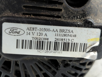 2011-2019 Ford Fiesta Alternator Replacement Generator Charging Assembly Engine OEM P/N:AE8T-10300-AA Fits OEM Used Auto Parts