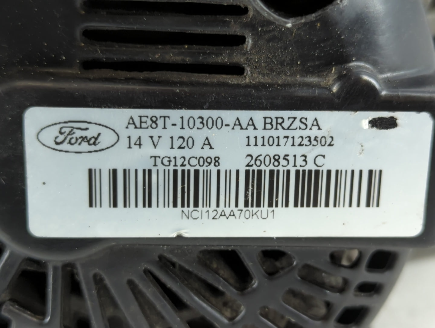 2011-2019 Ford Fiesta Alternator Replacement Generator Charging Assembly Engine OEM P/N:2608513 C AE8T-10300-AA Fits OEM Use
