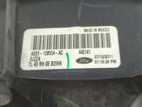2011-2013 Ford Fiesta Tail Light Assembly Passenger Right OEM P/N:AE83-13B504-AC Fits Fits 2011 2012 2013 OEM Used Auto Part