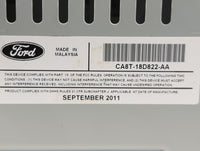 2011-2012 Ford Flex Radio AM FM Cd Player Receiver Replacement P/N:CA8T-18D822-AA Fits Fits 2011 2012 OEM Used Auto Parts - 