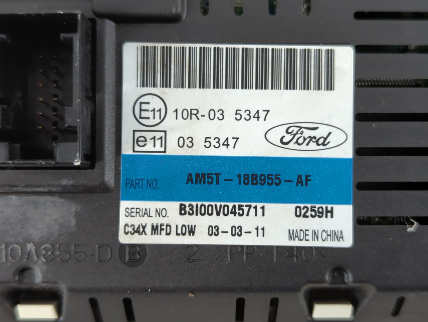 2012-2013 Ford Focus Radio AM FM Cd Player Receiver Replacement P/N:AM5T-18B955-AF Fits OEM Used Auto Parts - Oemusedautopar