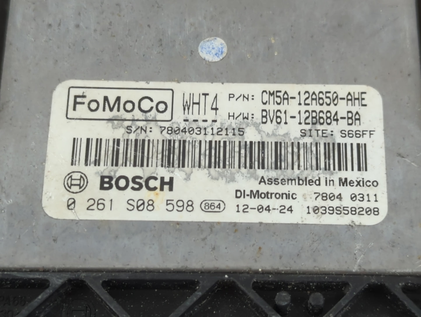2012-2013 Ford Focus PCM Engine Control Computer ECU ECM PCU OEM P/N:BV61-12B684-BA CM5A-12A650-AHE Fits Fits 2012 2013 OEM 