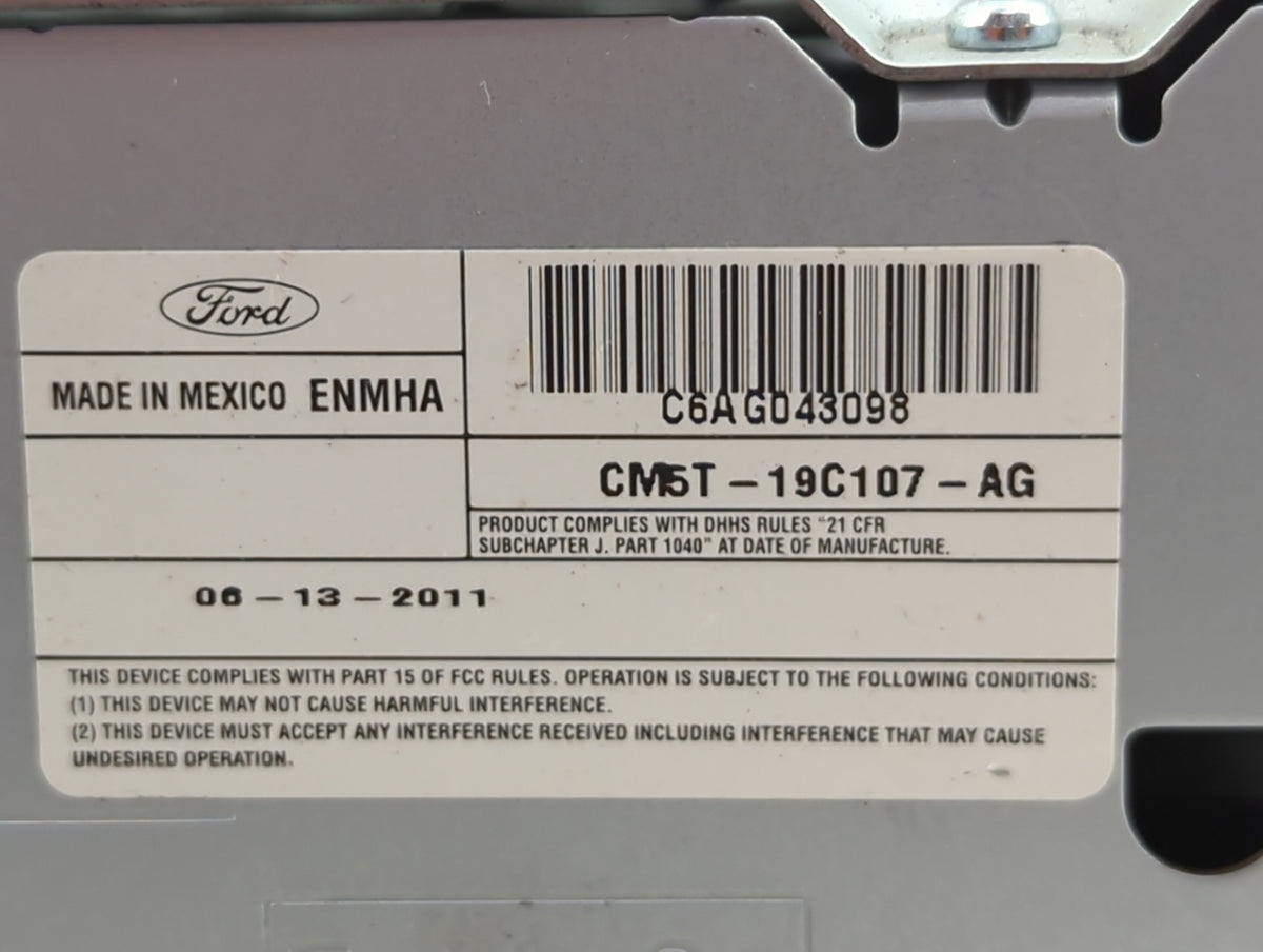 2012 Ford Focus Radio AM FM Cd Player Receiver Replacement OEM Used Auto Parts - Oemusedautoparts1.com