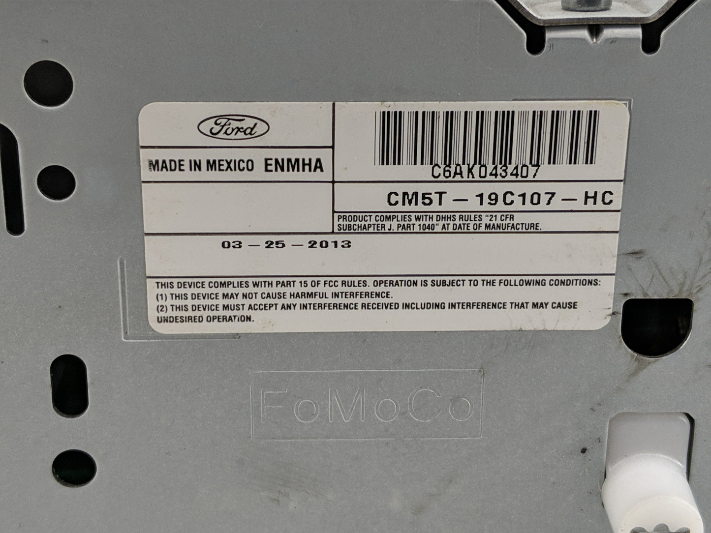 2012-2014 Ford Focus Radio AM FM Cd Player Receiver Replacement P/N:CM5T-19C107-HC CM5T-19C107-JB Fits Fits 2012 2013 2014 O