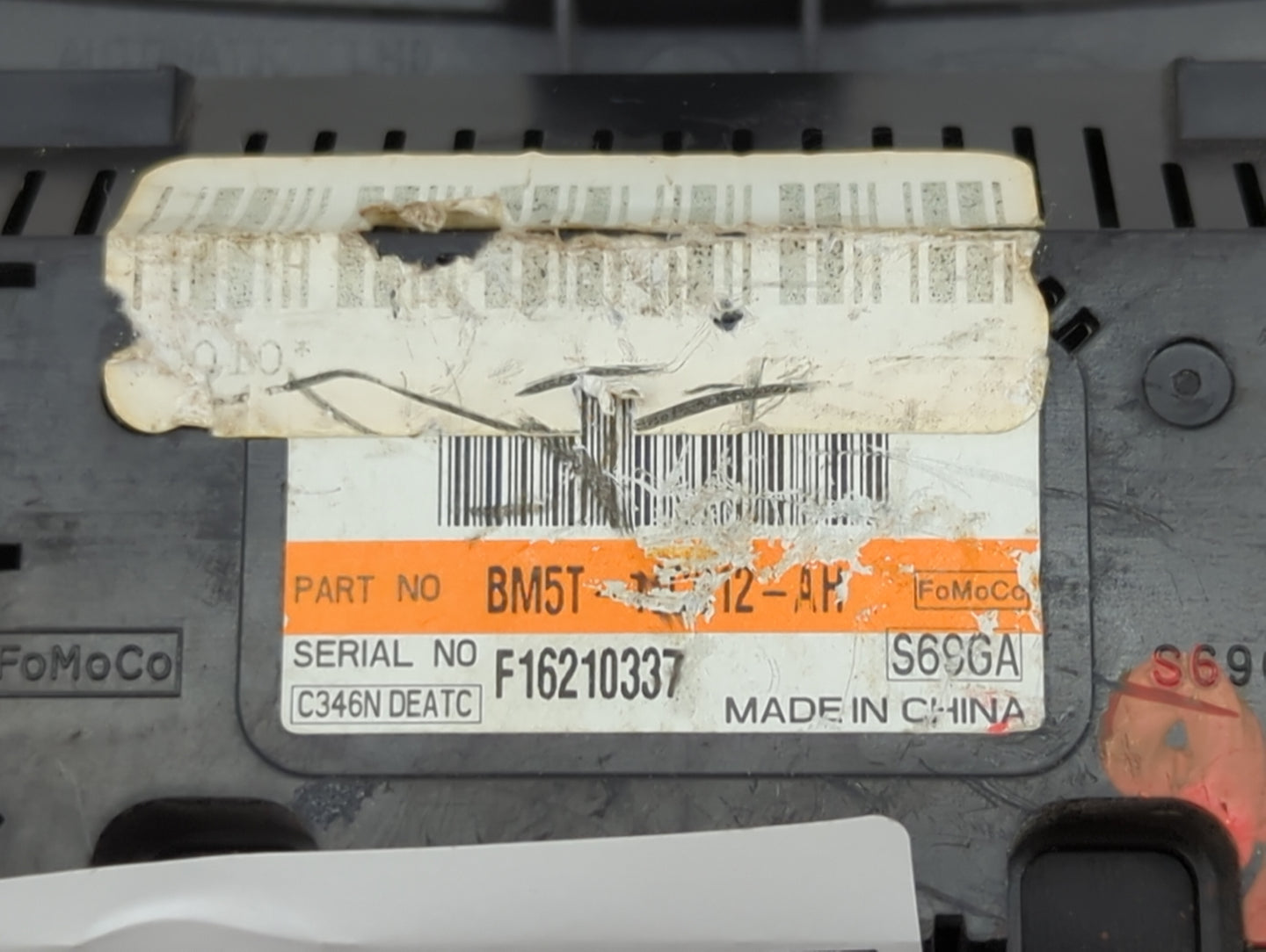2012 Ford Focus Climate Control Module Temperature AC/Heater Replacement P/N:BM5T-12-AH Fits OEM Used Auto Parts - Oemusedau