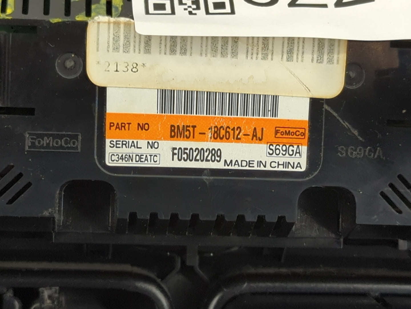 2012 Ford Focus Climate Control Module Temperature AC/Heater Replacement P/N:BM5T-18C612-AJ Fits OEM Used Auto Parts - Oemus