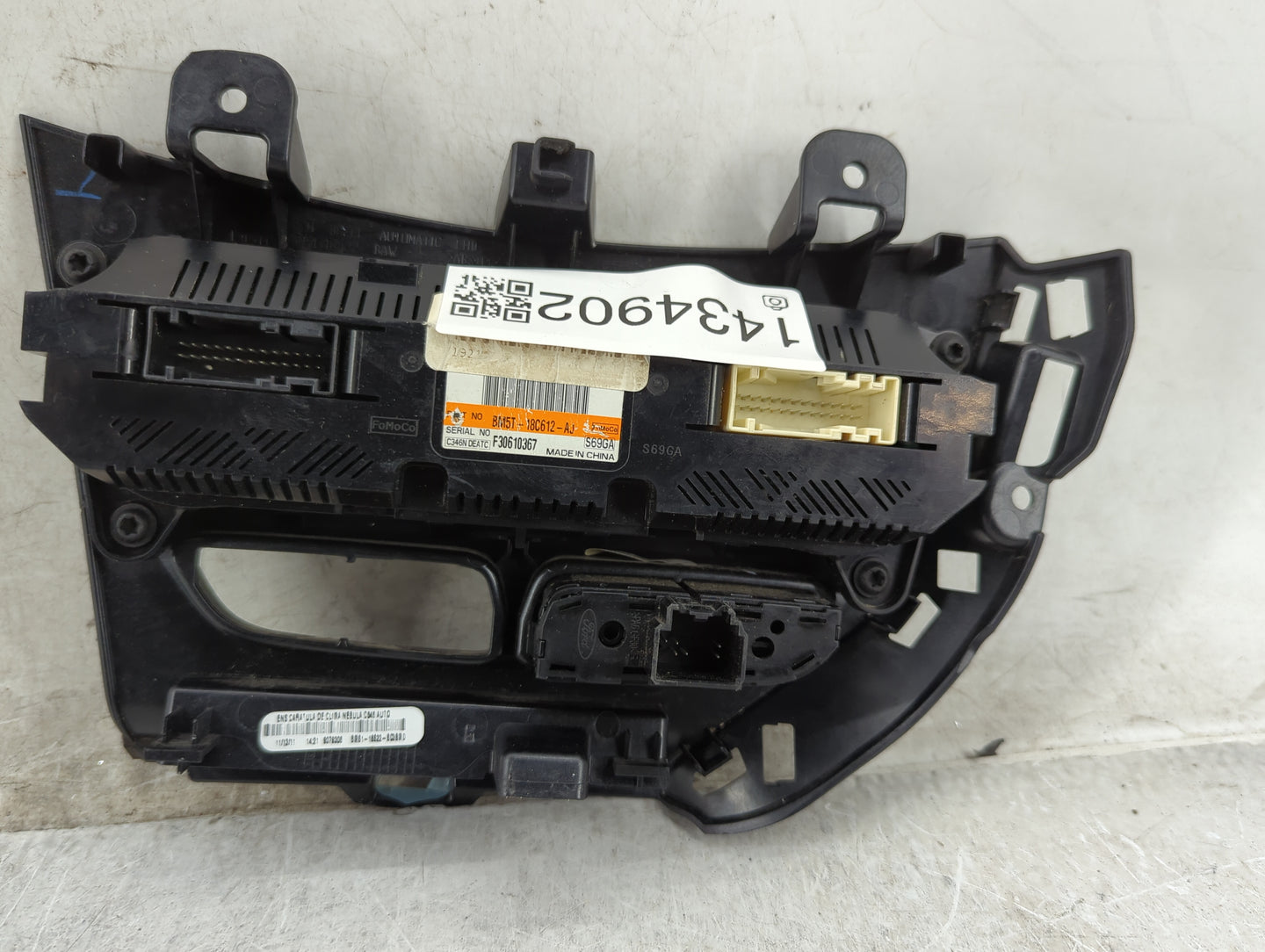 2012 Ford Focus Climate Control Module Temperature AC/Heater Replacement P/N:BM5T-18C612-AJ Fits OEM Used Auto Parts - Oemus