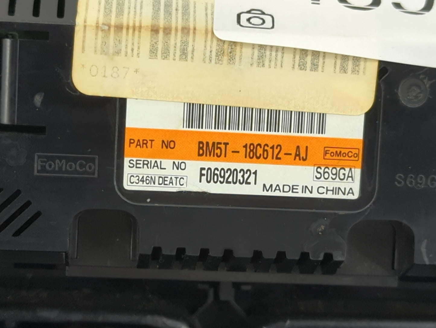 2012 Ford Focus Climate Control Module Temperature AC/Heater Replacement P/N:BM5T-18C612-AJ Fits OEM Used Auto Parts - Oemus