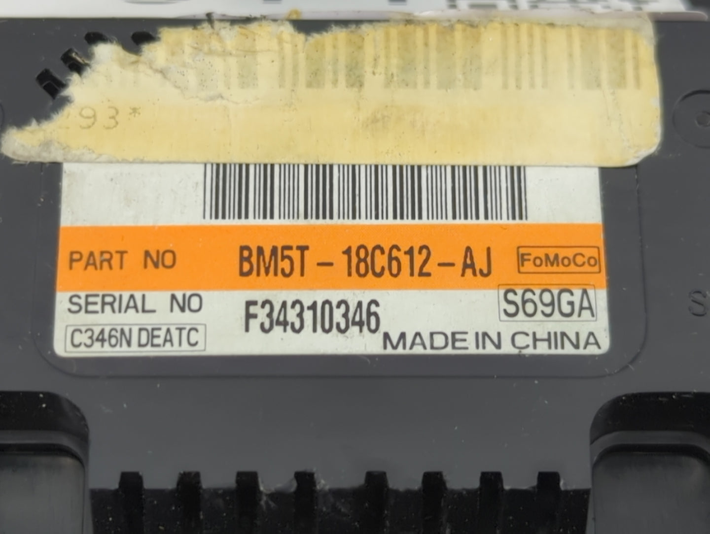 2012 Ford Focus Climate Control Module Temperature AC/Heater Replacement P/N:BM5T-18C612-AJ Fits OEM Used Auto Parts - Oemus