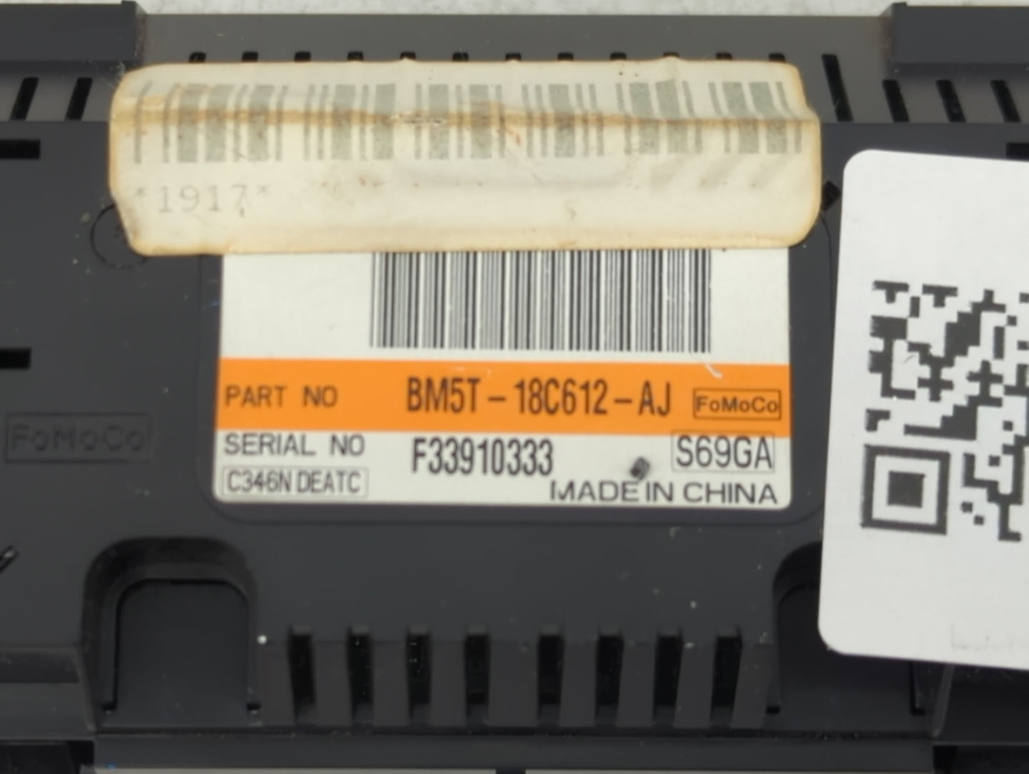 2012 Ford Focus Climate Control Module Temperature AC/Heater Replacement P/N:BM5T-18C612-AJ Fits OEM Used Auto Parts - Oemus
