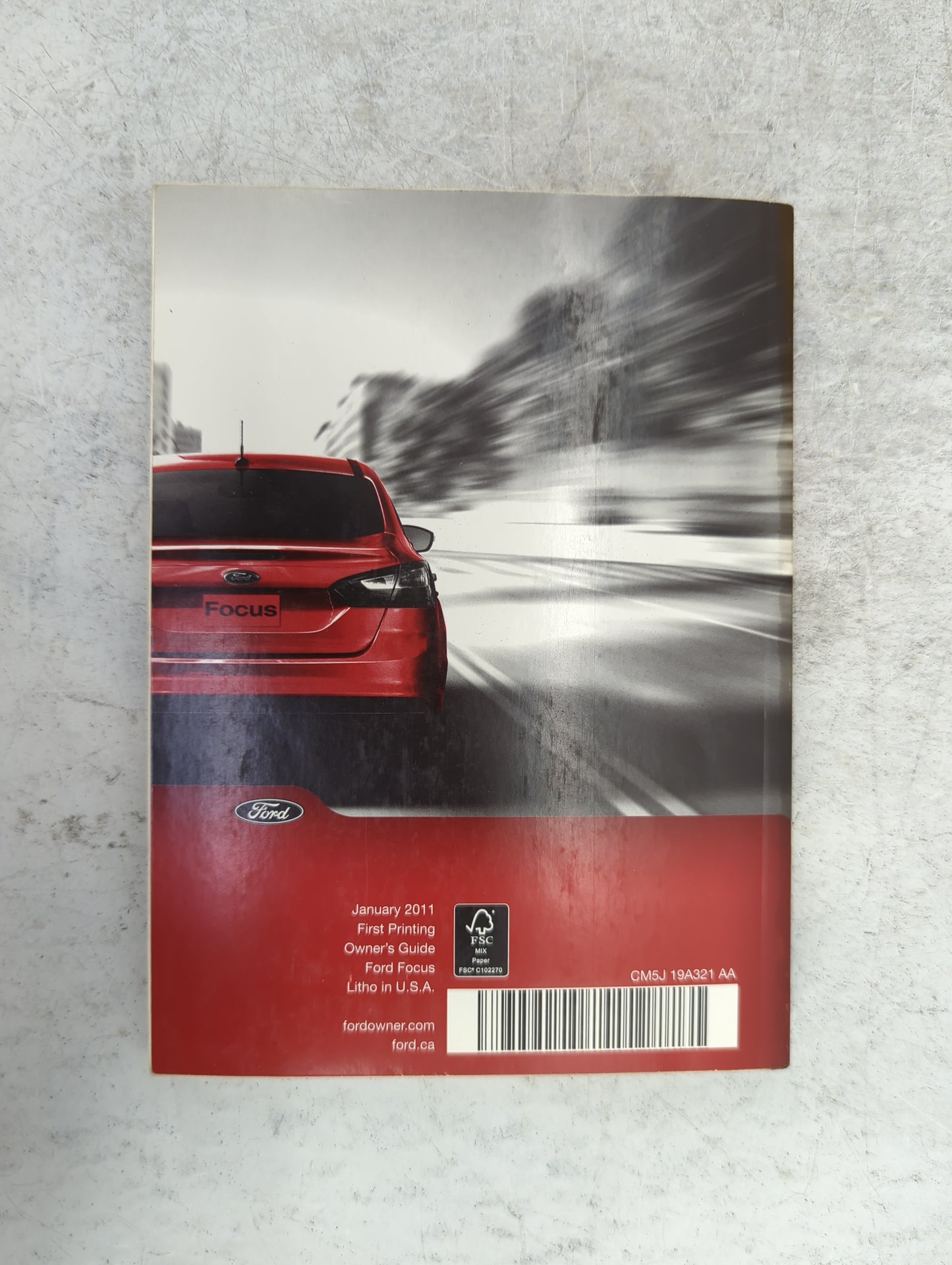 2012 Ford Focus Owners Manual Book Guide P/N:CM5J 19A321 AA OEM Used Auto Parts - Oemusedautoparts1.com