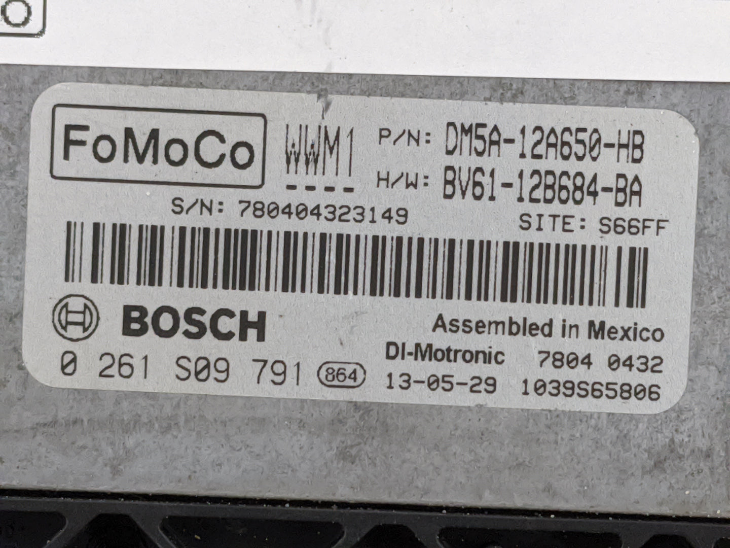2013-2018 Ford Focus PCM Engine Control Computer ECU ECM PCU OEM P/N:DM5A-12A650-HB BV61-12B684-BA Fits OEM Used Auto Parts 
