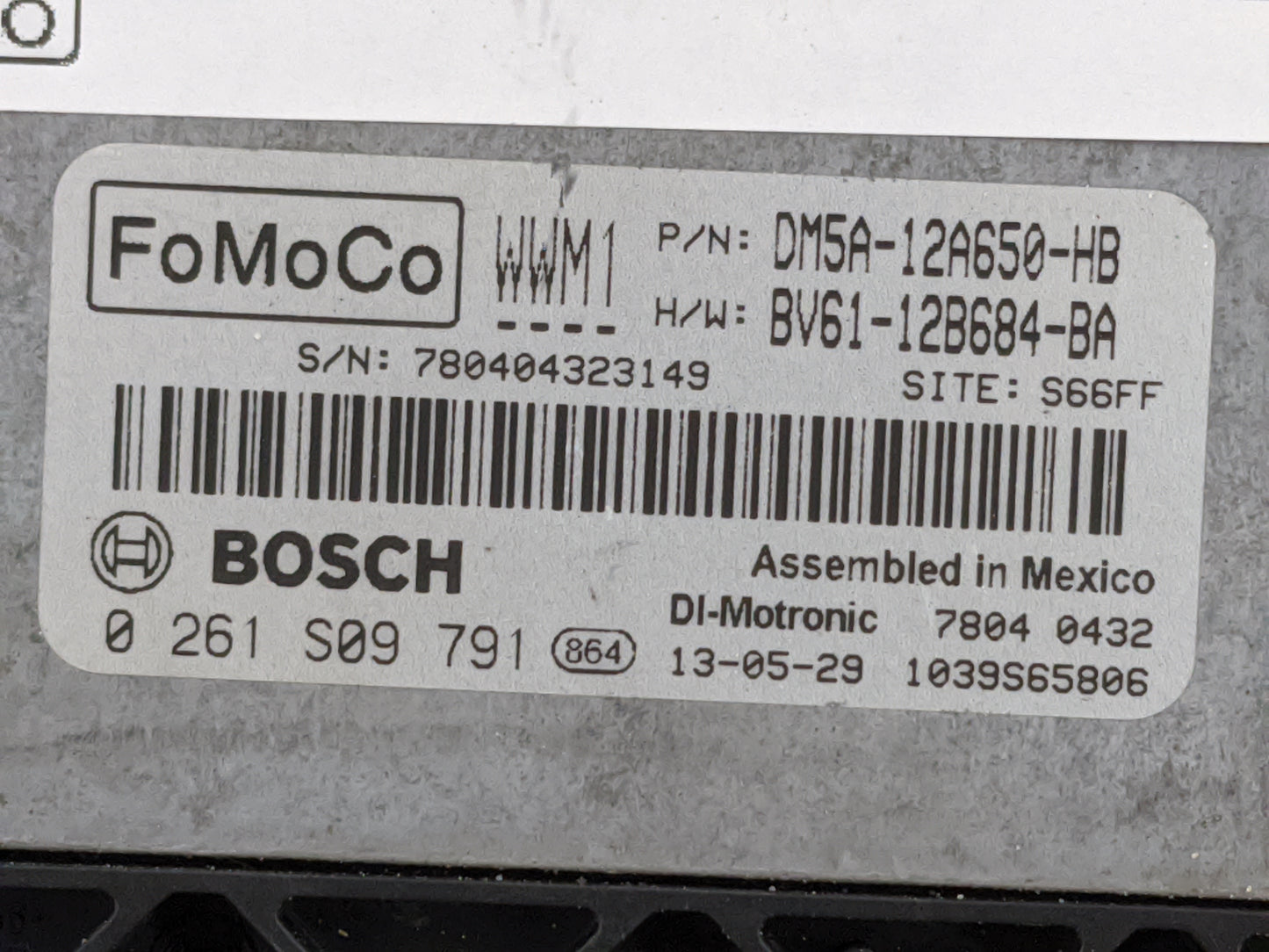 2013-2018 Ford Focus PCM Engine Control Computer ECU ECM PCU OEM P/N:DM5A-12A650-HB BV61-12B684-BA Fits OEM Used Auto Parts 