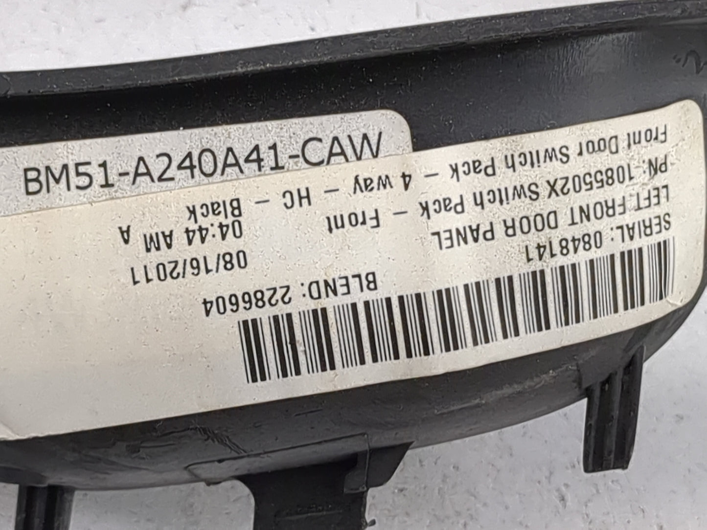 2012 Ford Focus Master Power Window Switch Replacement Driver Side Left P/N:BM51-A240A41-CAW 108550ZX Fits OEM Used Auto Par