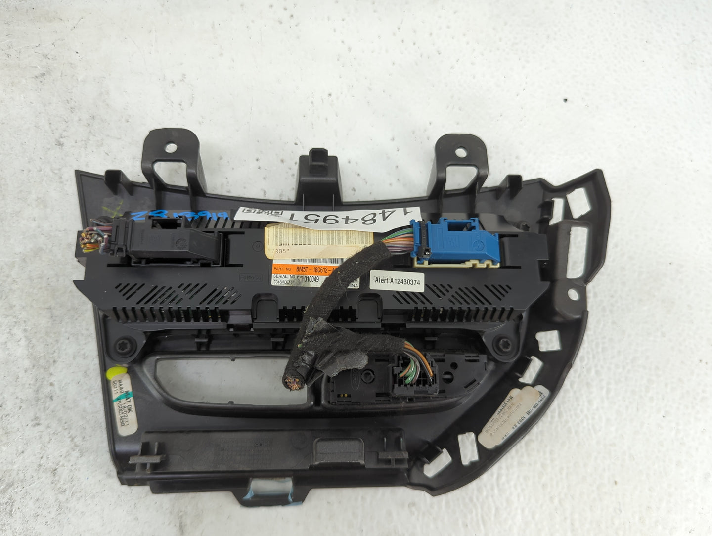 2012 Ford Focus Climate Control Module Temperature AC/Heater Replacement P/N:BM5T-18C612 Fits OEM Used Auto Parts - Oemuseda