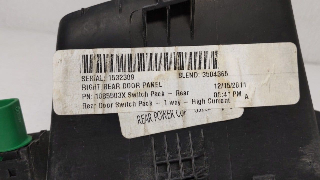 2012 Ford Focus Passenger Right Power Window Switch 1085503x - Oemusedautoparts1.com