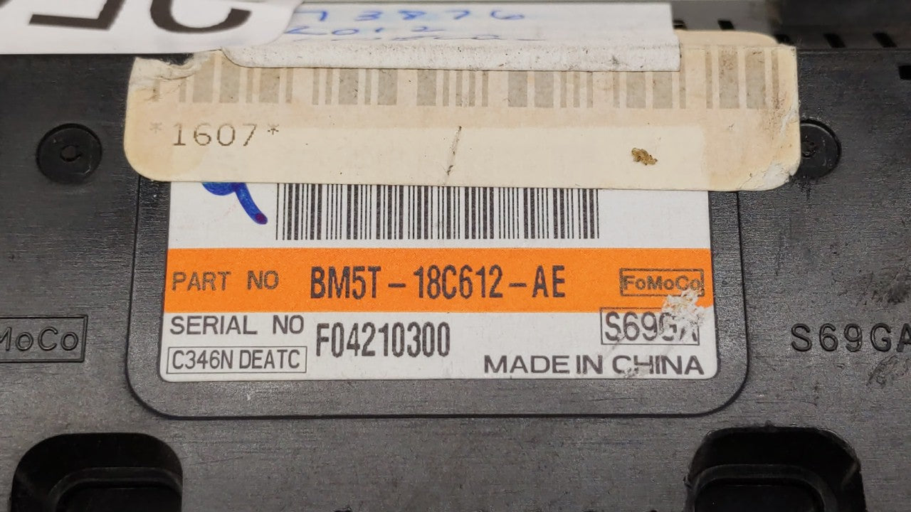 2012 Ford Focus Climate Control Module Temperature AC/Heater Replacement P/N:BM51-18522-BC BM5T-18C612-AJ, BM5T-18C612-AH Fi