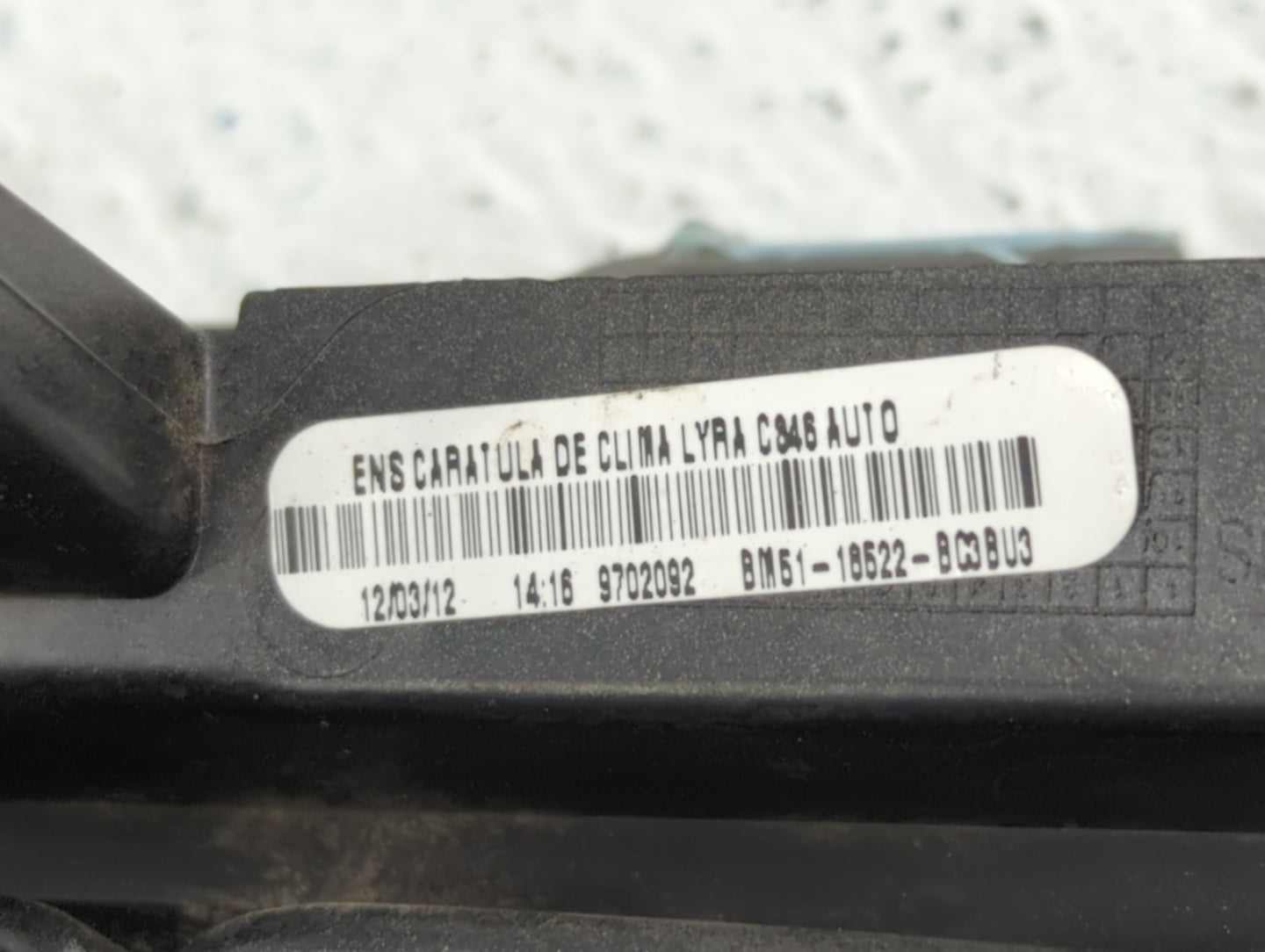 2012 Ford Focus Climate Control Module Temperature AC/Heater Replacement P/N:BM51-18522-AC BM51-18522-BC, BM5T-18C612-AJ Fit