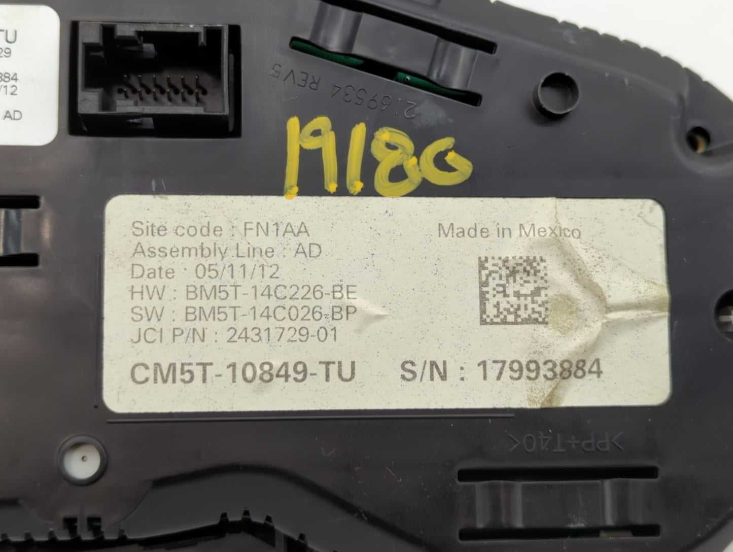 2012 Ford Focus Instrument Cluster Speedometer Gauges P/N:CM5T-10849-TU CM5T-10849-TS Fits OEM Used Auto Parts - Oemusedauto