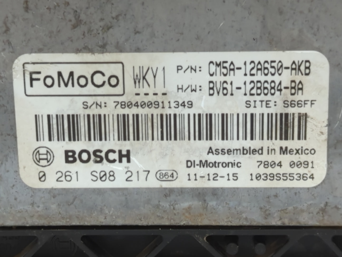2012-2014 Ford Focus PCM Engine Control Computer ECU ECM PCU OEM P/N:BV61-12B684-BA CM5A-12A650-AKB Fits Fits 2012 2013 2014